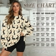 thumbnail image 6 of Xoenoiee Dachshund Paw Bone Flower Leaves Print Oversized Sweatshirt for Women Crew Neck Fleece Long Sleeve Pullover Dressy Casual Cute Sweatshirt 2025 Fall Clothes, Size 3XL, 6 of 7