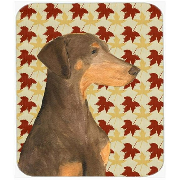 Carolines Treasures Doberman Fall Leaves Portrait Mouse Pad
