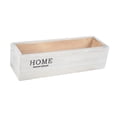 thumbnail image 4 of Bandeja de almacenamiento multifuncional, jardinera de madera, escultura, maceta rectangular Blanco, 4 of 9