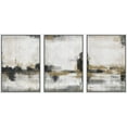 thumbnail image 4 of PixonSign Framed Canvas Print Wall Art Set Dark Pastel Grunge Paint Strokes Abstract Shapes Illustration Modern Art Decorative Nordic Minimal Zen - 16"x24"x3 White, 4 of 5