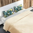 thumbnail image 5 of Yayeee Pillowcase King Size Set of 2 Satin Wrinkle Resistant Pillow Case, Green Lemon Leaves, 5 of 7