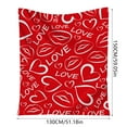 Blankets Full Size Winter Blanket Flannel Valentine's Day Decoration
