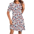 thumbnail image 2 of PNTUTB Women's Summer Short Sleeve Crew Neck Lightweight Comfortable Fashion Print Dress, 2 of 6