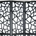 thumbnail image 3 of Roundhill Furniture Giyano Rice Paper/Wood 4-Panel Screen Room Divider in Black, 3 of 5