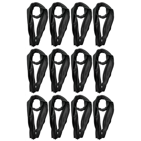 SOCKS'NBULK Wholesale Bulk Winter Fleece Scarf Solid Black And Plaid, Scarves in Bulk Unisex, One Size