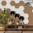 thumbnail image 2 of Hexagon Wood Grain Peel and Stick Wall Tiles, 10 PCS Self-Adhesive PVC Vinyl Backsplash Tiles, Waterproof Removable Hex Tile Stickers for Kitchen Bathroom Living Room, 7.87x9.06 inch, 2 of 7