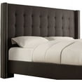 thumbnail image 2 of Weston Home Curtis I Tufted Linen Headboard, Full, Dark Grey, 2 of 2