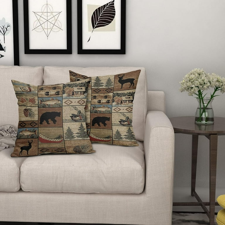 Wildlife pillows for couch sale
