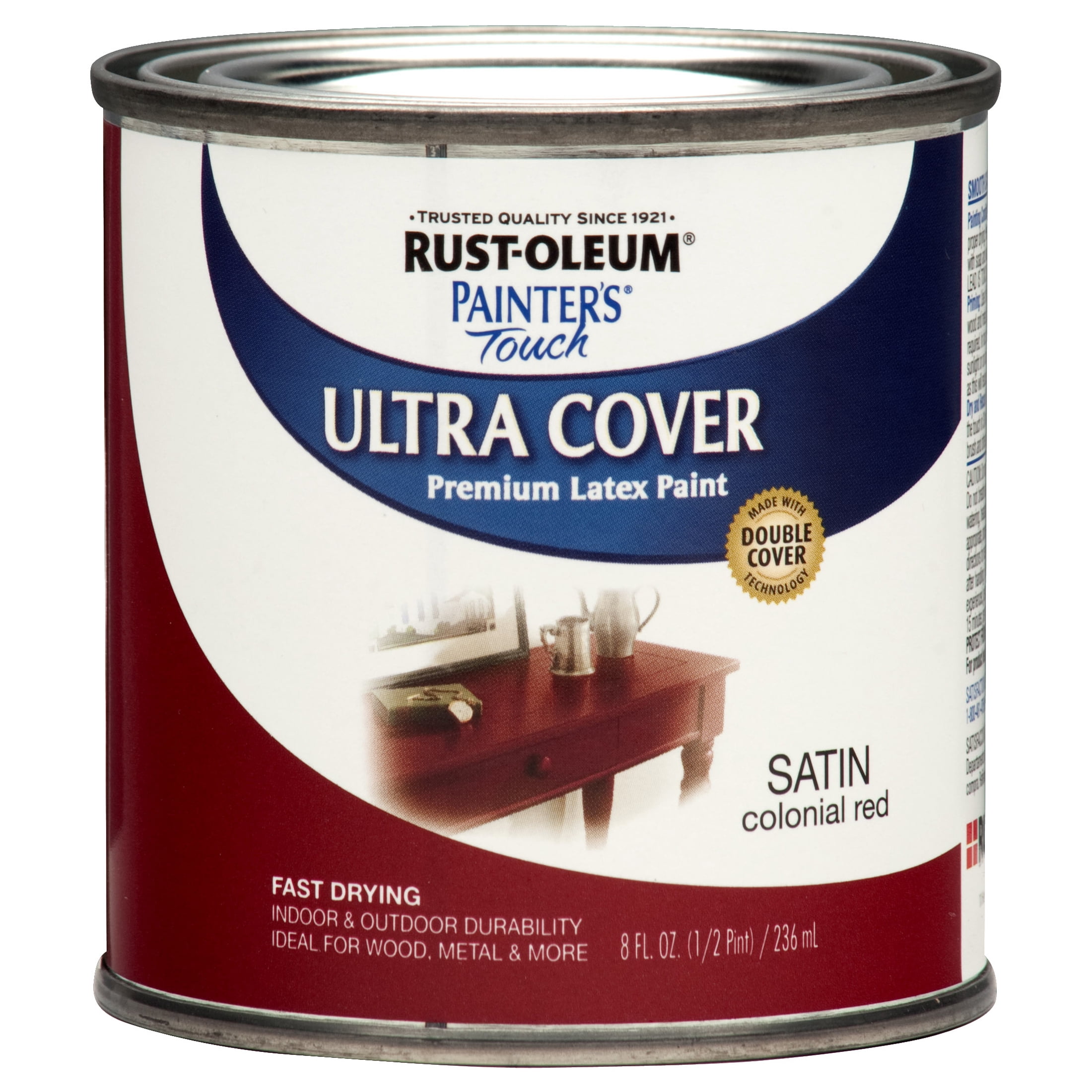 Colonial Red, Rust-Oleum Painter's Touch Ultra Cover Satin, Half Pint, 6 Pack