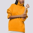 thumbnail image 2 of zaveiop Women's Turtleneck Sweater Chunky Long Sleeve Knitted Pullover Plus Size Casual Trendy 2025 Fall Winter Basic Top (Z-Yellow, S), 2 of 6