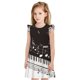 thumbnail image 1 of Fotbe Piano Keys With Musical Notes Vestido de Dormir para Niñas de 3 a 10 Años, Mangas Cortas, Estilo Princesa, Pijama Camisón con Mangas Voladas-Small, 1 of 6