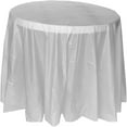 4 Pack of Round Disposable Plastic 84 Inch Tablecloths Party Wedding