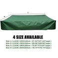 thumbnail image 1 of Sandpit Cover 150x150 cm Waterproof Cover UV Protection 70% Protection for Oxford Sandpit with Drawstring, Green, 1 of 2