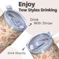 thumbnail image 4 of 20OZ Dog Design Travel Tumbler with Handle Insulated Stainless Steel Cup Special Dog Lover Gifts Unique Birthday Christmas Presents for Women Men Fits Most Car Cup Holders and Easy to Carry, 4 of 6