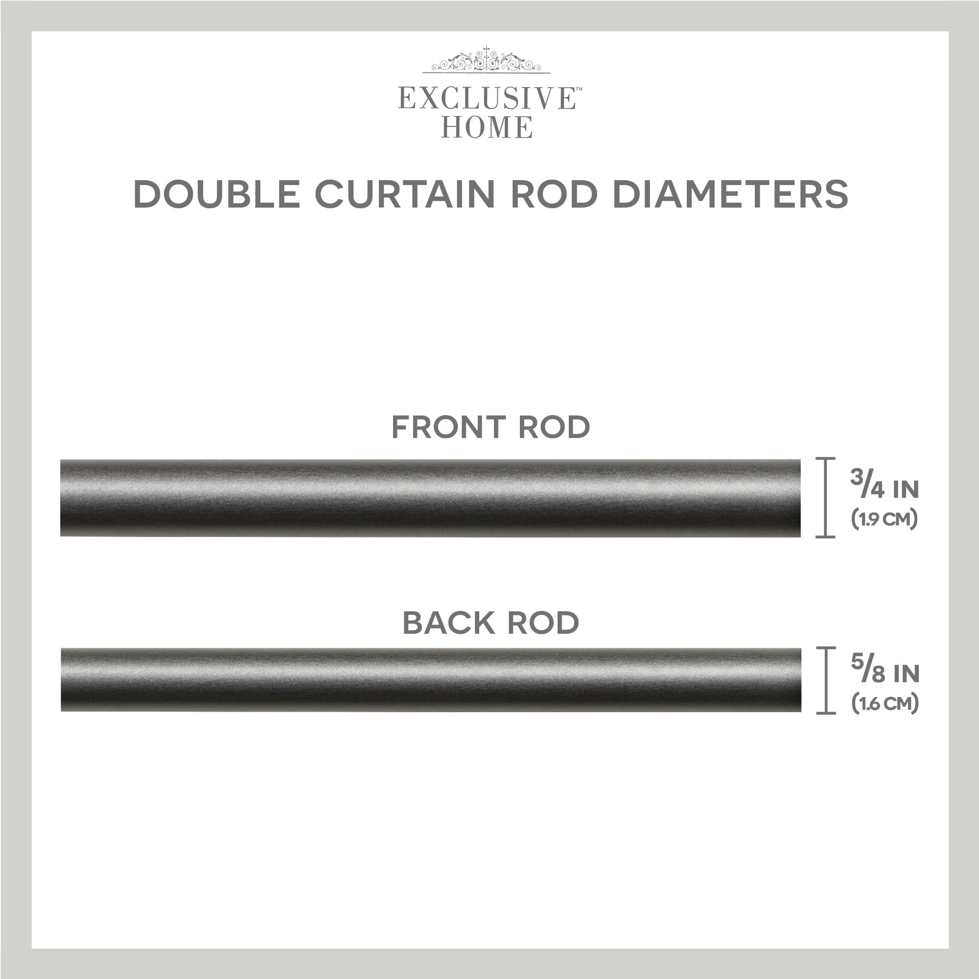 Exclusive Home Contemporary, Modern Matte Ball Adjustable Set, 66 in - 120 in