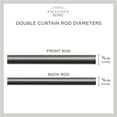 thumbnail image 5 of Exclusive Home Contemporary, Modern Matte Square Adjustable Double Curtain Rods Set, 36 in - 72 in, 5 of 8
