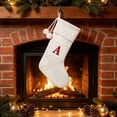 thumbnail image 6 of Christmas Stockings with Initials, Personalized Embroidered Monogram 16.5 Inches Knitted Christmas Stockings Fireplace Xmas Stockings for Family Holiday Party Decoration White Red Letter, 1Pcs, 6 of 7