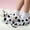 White, variant on CALAFEBILA Womens Casual Shoes White Cute Plush Cow Warm Thick Slippers, Non-slip Comfortable Household Cotton