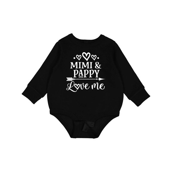 Inktastic Mimi and Pappy Love Me Baby Fleece Bodysuit