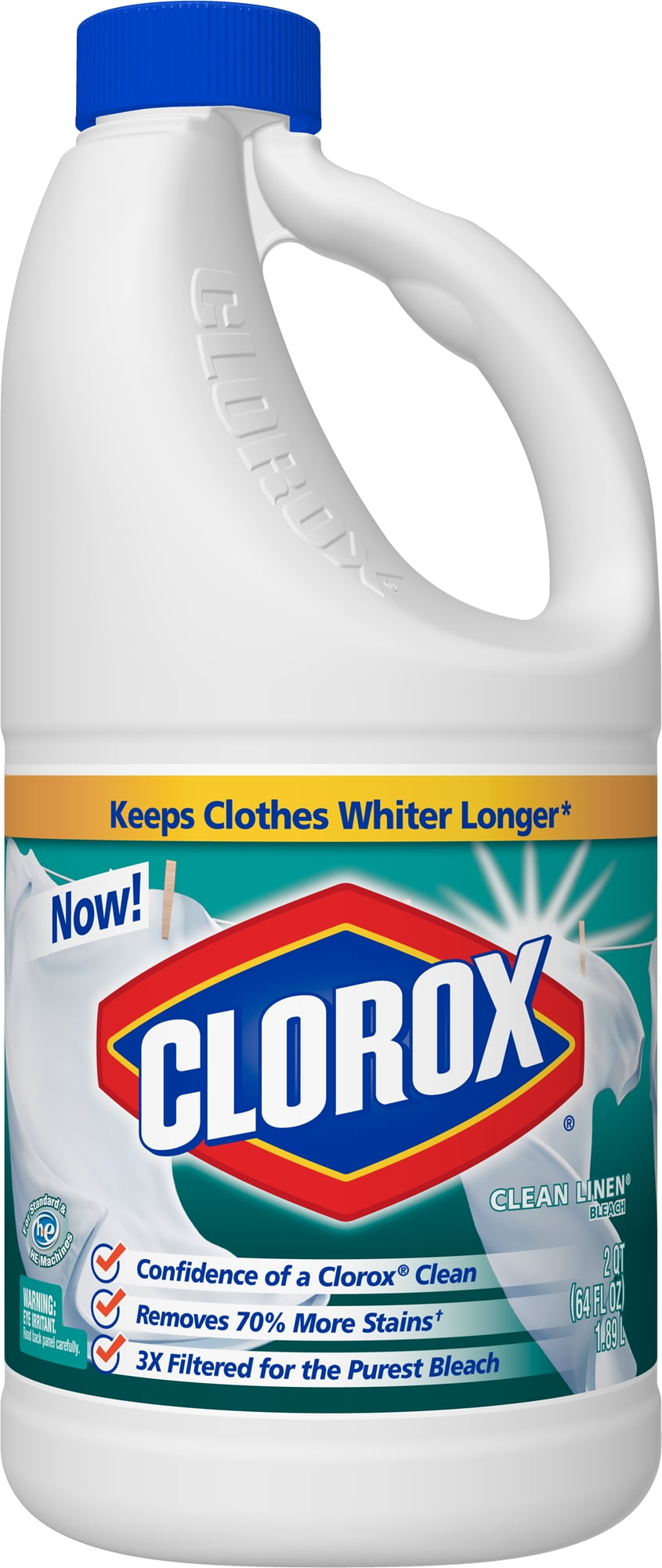 Clorox Concentrated Scented Bleach, Clean Linen, 64oz Bottle