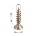 thumbnail image 2 of Uxcell M4 x 20mm Phillips Flat Head Carbon Steel Color Zinc Plated Wood Screws 200 Pack, 2 of 5