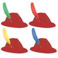 thumbnail image 2 of Beistle Pack of 24 Red and Blue Velour Alpine Hats - 10.5", 2 of 2
