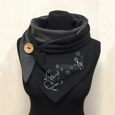 

Honeeladyy Clearance under 5$ Fashion Women Winter Printing Button Soft Wrap Casual Warm Scarves Shawls Scarf