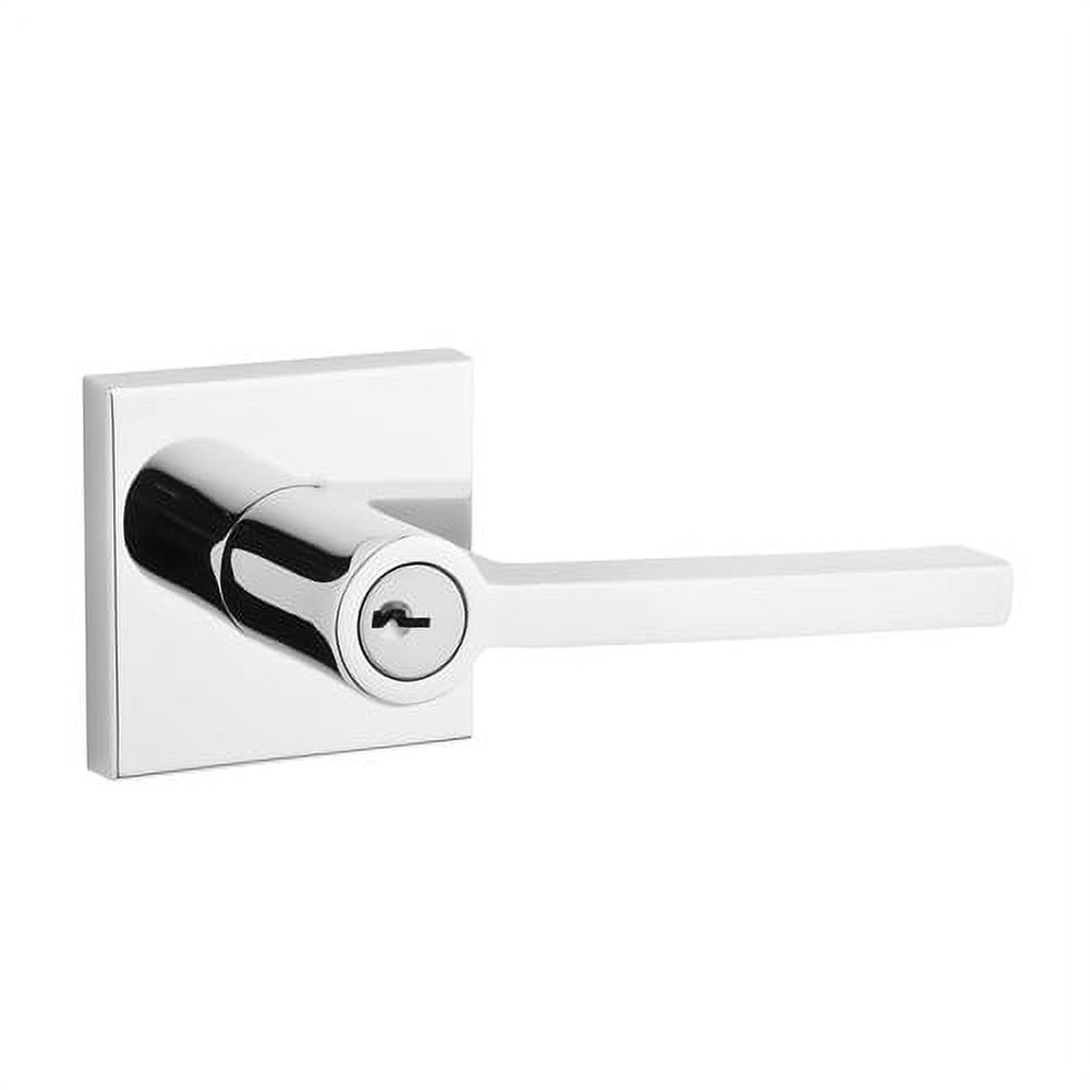 Baldwin Reserve HDSQULCSR260 Door Handle Sets Half Dummy Left Hand Square Lever and Contemporary Rose Bright Chrome Finish - image 2 of 2