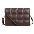 thumbnail image 1 of Sywqhk Bolso Cruzado De Celosía De Pu Para Mujer Bolso De Mano De Color Sólido En Relieve (Marrón) Sywqhk Para estrenar, 1 of 9