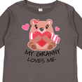 thumbnail image 4 of Inktastic My Granny Loves Me Bear and Hearts Boys or Girls Long Sleeve Toddler T-Shirt, 4 of 5