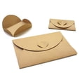 thumbnail image 3 of KAKOWELY DIY kraft envelope 12PCS Vintage Love Heart Button Envelope DIY Kraft Envelope Business Kraft Paper Envelopes for Multipurpose Postcard Storage Envelopes (Large Size 10x17.5cm), 3 of 5