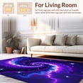 thumbnail image 2 of ODIKA 3'x5' Machine Washable Non-Slip Area Rug, Cosmic Nebula Swirl with Starfield Constellation Design High Traffic Rug with Pad, Purple, 440711, 2 of 8