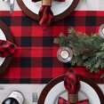 thumbnail image 3 of Christmas Tablecloth Classic Checkered Round Tablecloth Table Cover for Indoor and Outdoor, 3 of 6