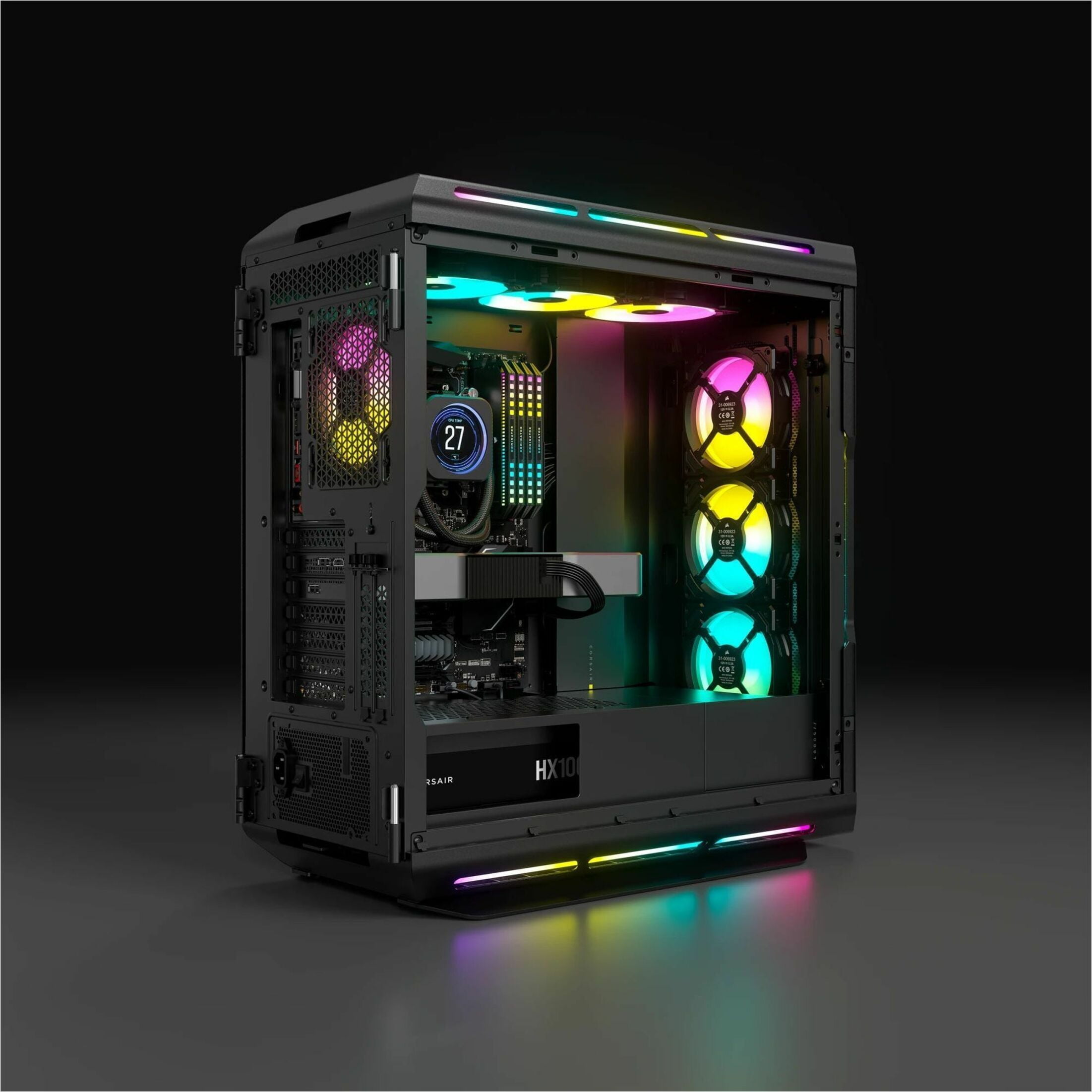 Corsair HX1000i Fully Modular Ultra-Low Noise Platinum ATX 1000 Watt PC Power Supply - Internal - 3.3 V DC, 5 V DC, 12 V DC, -12 V DC Output - 1000 W - 1 +12V Rails - 1 Fan(s) - NVIDIA SLI Supporte...