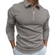 thumbnail image 1 of Gibobby Camisas polo Camiseta informal de tela a de otoño para hombre, camiseta de manga larga con cuello vuelto y cremallera(Gris,M), 1 of 5