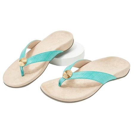 

Women Flip-flops Slippers Anti-slip Breathable Open Toe Casual for Beach Summer 40 Sky Blue
