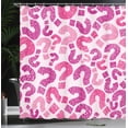 thumbnail image 3 of Ambesonne Modern Shower Curtain, Contemporary Pattern Sketch, 69"Wx84"L, Magenta Rose, 3 of 4