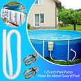 thumbnail image 4 of Replacement Pool Hoses for Above Ground Pools,Long Filter Pump Hose,Pool Pump Hose with 8 Metal Clamps 39inch 4PCS White Clearance!, 4 of 7