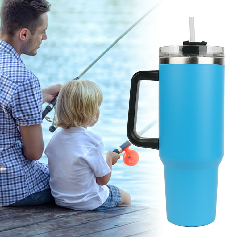 Smiley Liv 40 oz Insulated Cup with Handle in Blue
