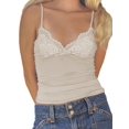 thumbnail image 3 of Tops for Women Sexy- Tank Tops - Y2K Bralette Spaghetti Strap Undershirts Slim Going Out Top White M, 3 of 8