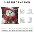 thumbnail image 5 of Qinduosi Christmas Snowman Pillow Covers Inch Set of Cute Snowman Decorative Throw Pillow Covers Cute Cushion Cover for Christmas Decoration Bedroom Living Room Sofa Bed, 5 of 5