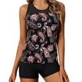 thumbnail image 2 of Women Tankini Swimsuit Tummy Control Top With Shorts Two Piece Bathing Suit, 2 of 6
