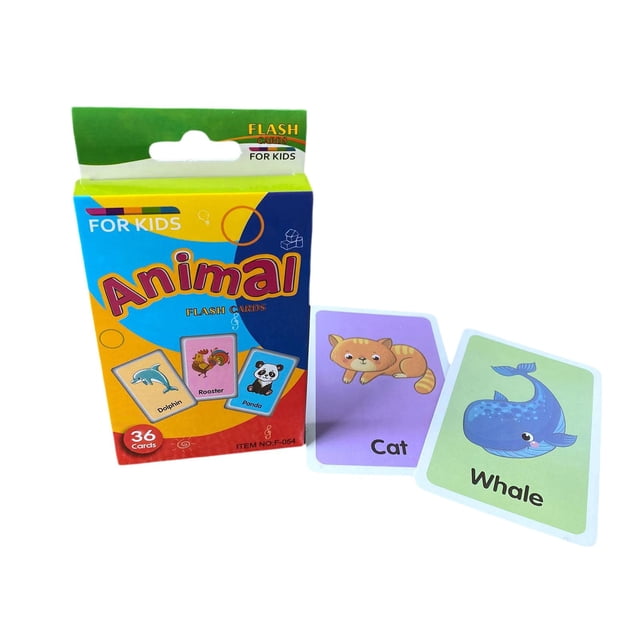 36 Piezas De Tarjetas De Aprendizaje Para Ni?os Peque?os, Juguetes Para Ni?os, Tarjetas De Cognición Para Animales Bebés Sunnimix Tarjetas didácticas de aprendizaje
