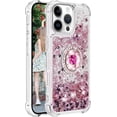 thumbnail image 6 of Liquid Quicksand Case for iPhone 16 Pro 6.3" with Diamond Kickstand, Soft TPU Luxury Fun Glitter Sparkle Flowing Clear Bling Cover Case for Apple iPhone 16 Pro. -Pink, 6 of 14