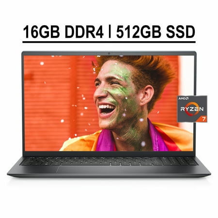 Dell Inspiron 15 5000 5515 Business Laptop 15.6" FHD Touchscreen AMD Octa-Core Ryzen 7 5700U 16GB DDR4 512GB SSD AMD Radeon Graphics Backlit Keyboard Fingerprint HDMI USB-C WIFI6 Win10