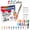 12 Colors, variant on 6 Colors Nail Art Pens Set, 3D Nail Polish Pens, Quick-Drying Acrylic Paint Markers, 0.5mm Dotting Painting Liner Brush for DIY Nail Design, Home & Manicure Tools