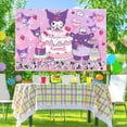 thumbnail image 4 of 5 X3ft Kuromi Cartoon Birthday Party Decorations Supplies, Masks Party Photography Backdrop Photo Decor Banner, Kids Boys Baby Shower Photography Backdrop, 4 of 5