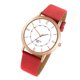 thumbnail image 2 of Reloj de PU unisex de moda con esfera redonda, elegante reloj de pulsera de cuarzo, decoración (rojo), 2 of 6