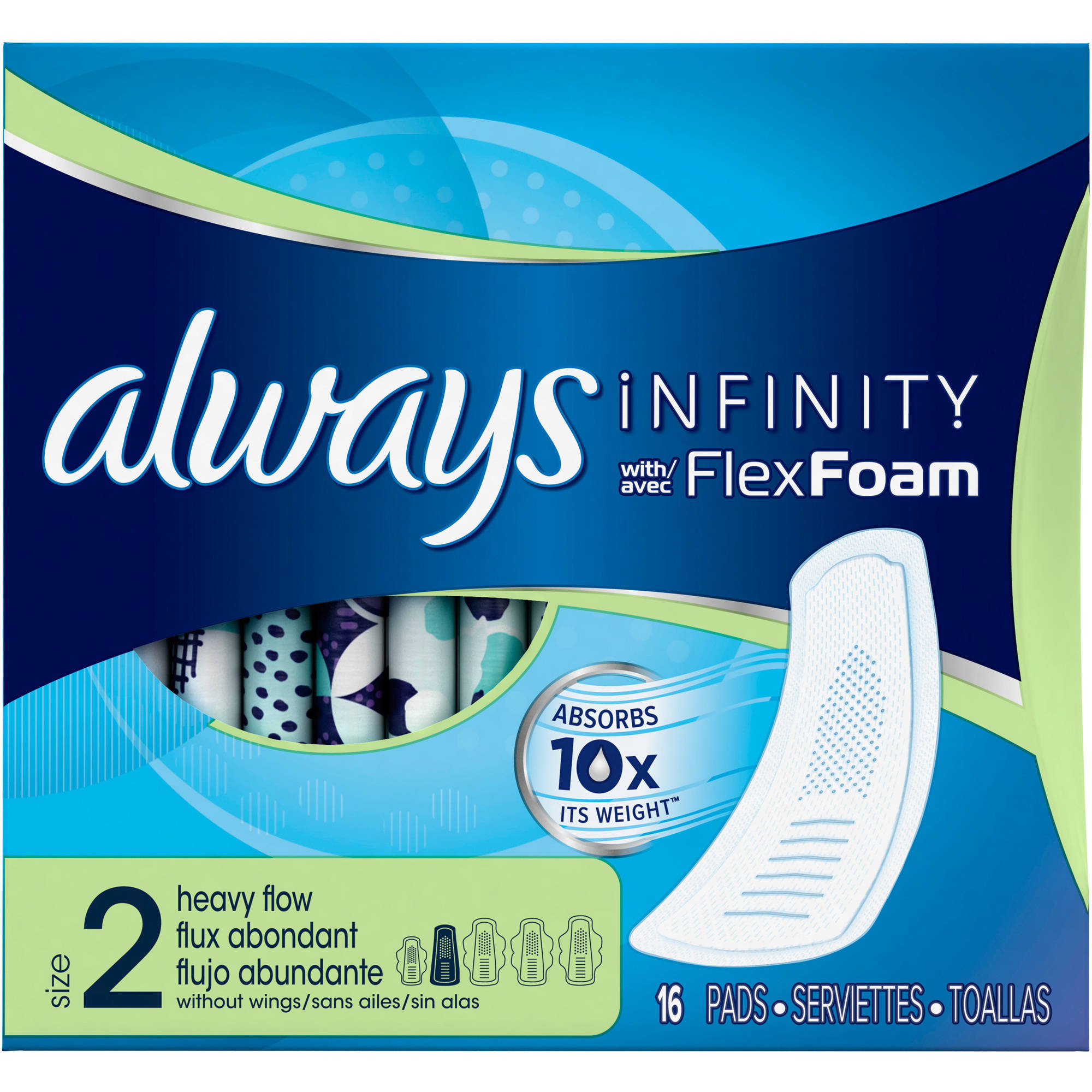 Always Infinity Heavy Flow Pads with FlexiWings, (Choose your Count