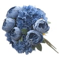 thumbnail image 3 of Wishtip Flores Artificiales De Peonía, 2 Paquetes De Peonías Falsas De Seda Sintética Con Ramos De Flores De Hortensias Para Decoración De Bodas, Hogar, Fiestas, Arreglos Florales, Centros De Mesa, Co, 3 of 5